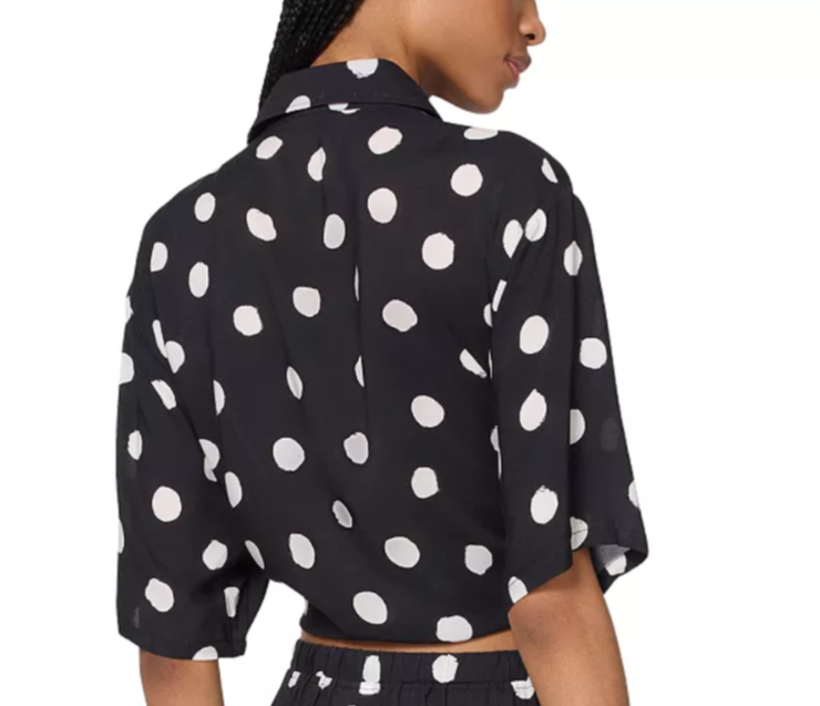 kate spade new york Dot Print Cover Up Shirt MSRP $148