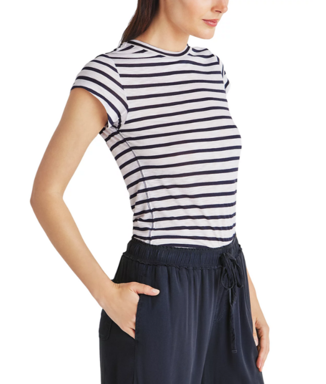 Splendid Nautical Stripe Crewneck Tee MSRP $58