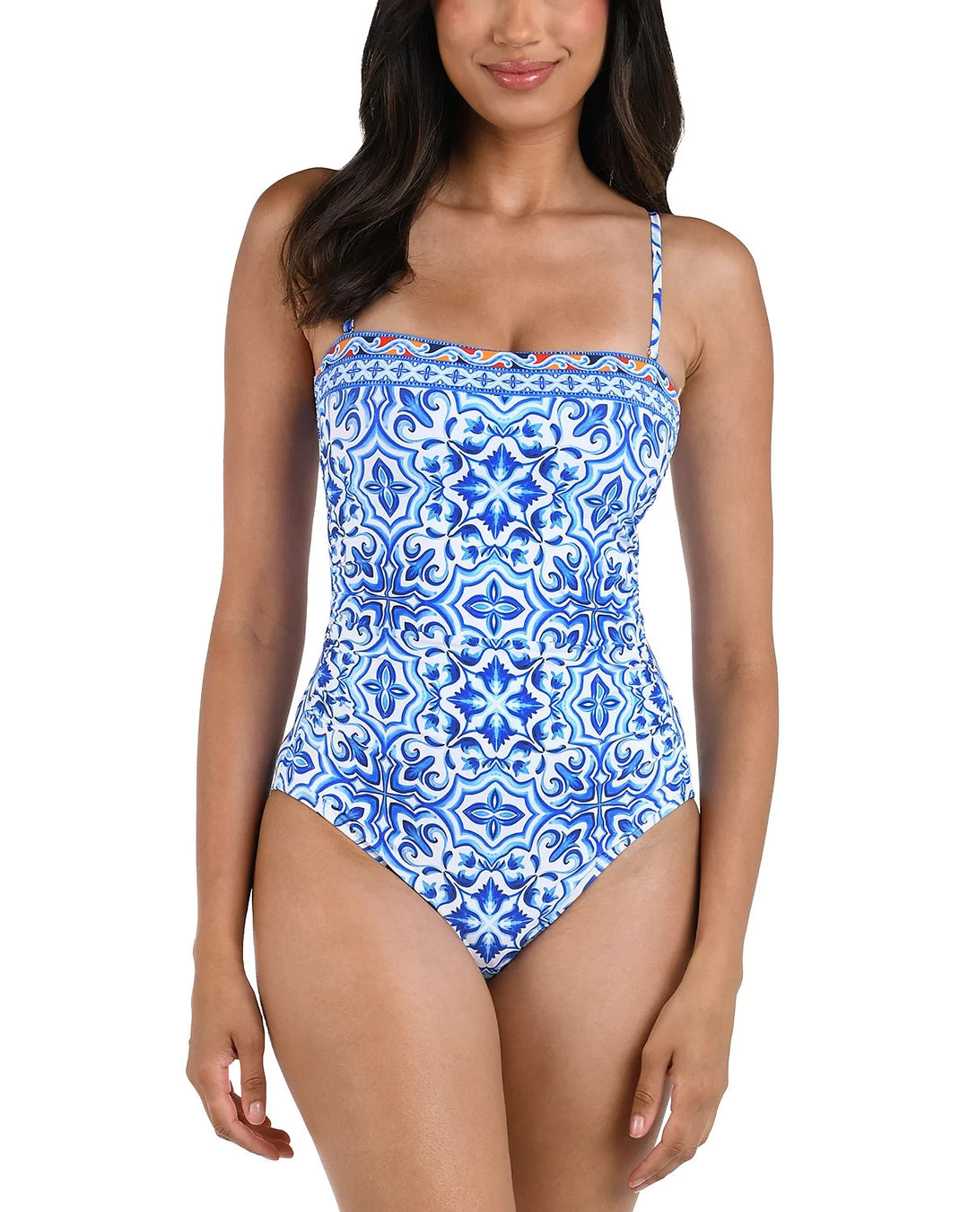 La Blanca Alboran Printed One Piece Swimsuit MSRP $130