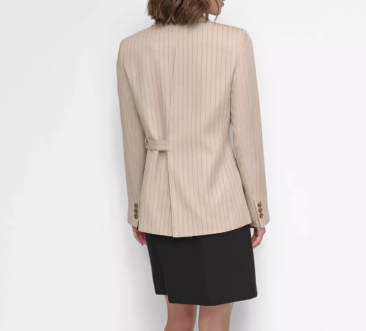 DKNY Petite One-Button Pinstripe Blazer MSRP $159