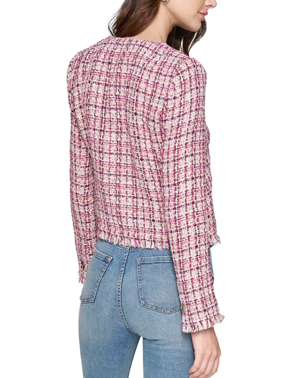 KARL LAGERFELD PARIS Tweed Open Front Jacket MSRP $189