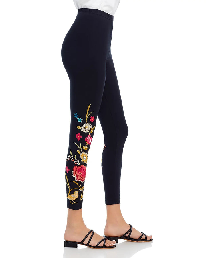 Johnny Was Celina Floral Embroidered Leggings MSRP $115