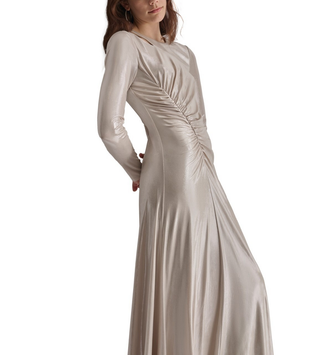 Dkny Ruched Cutout Gown MSRP $249