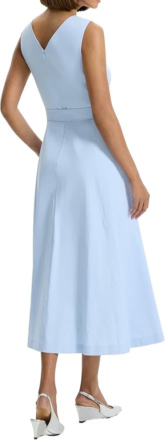 Theory Sleeveless Belted Midi Dress MSRP $445