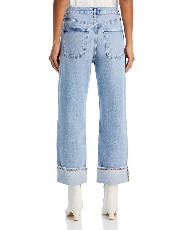 AGOLDE Fran High Rise Straight Cuffed Jeans MSRP $238