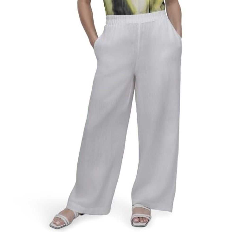 DKNY Wide Leg Linen Pants MSRP $99