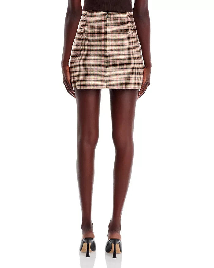 FRENCH CONNECTION Gina Check Mini Skirt MSRP $98