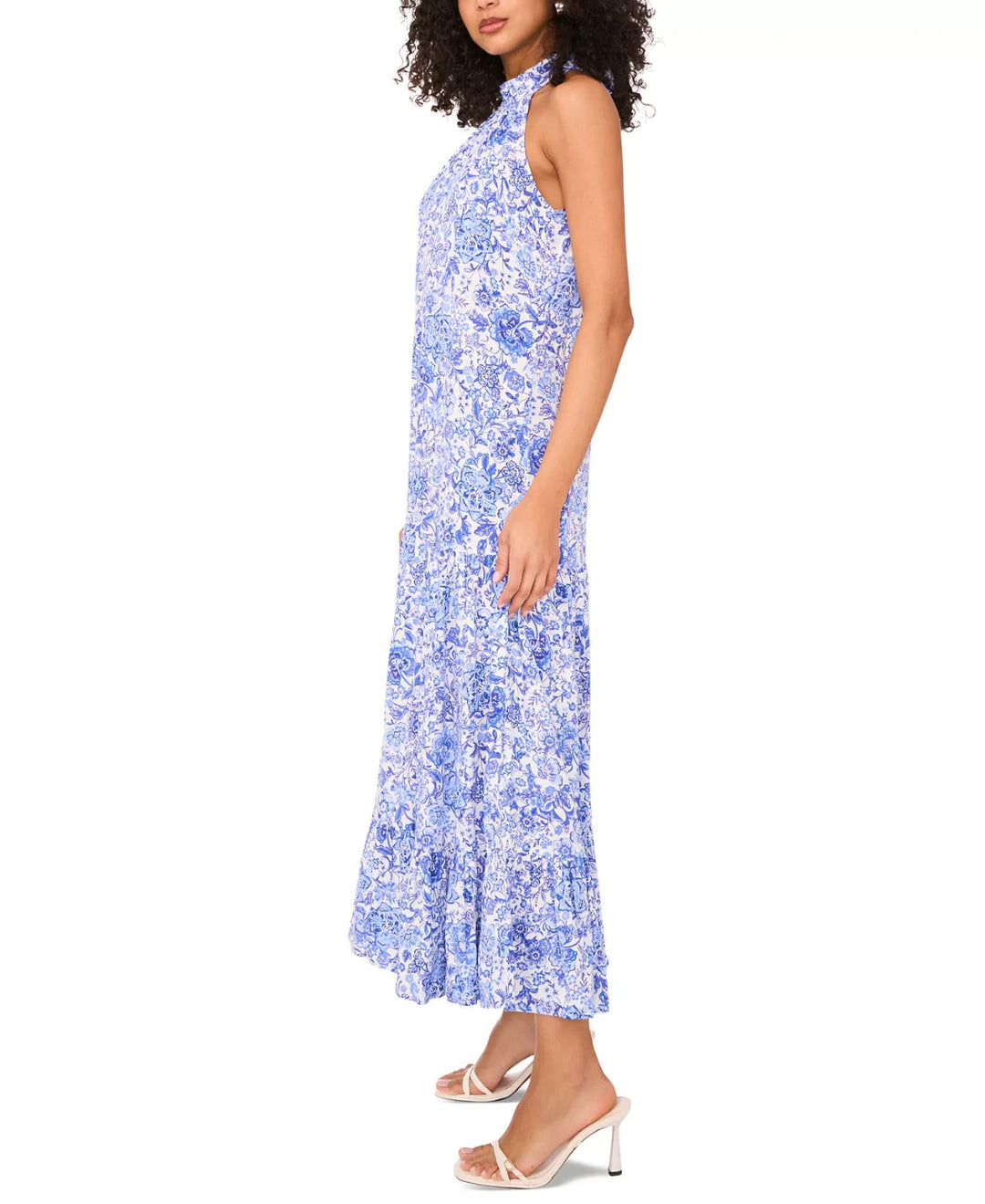 MSK Women's Printed Halter Sleeveless Maxi Dress MSRP $69