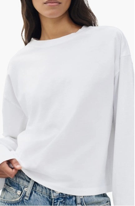 rag & bone Kelley Boxy Long Sleeve Cotton Jersey T-Shirt MSRP $128