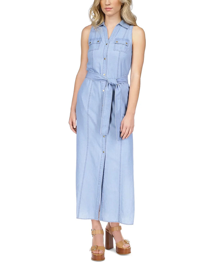 MICHAEL Michael Kors Belted Maxi Shirtdress MSRP $155