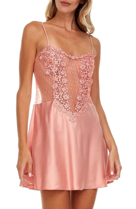 Flora Nikrooz Showstopper Charmeuse Chemise MSRP $112
