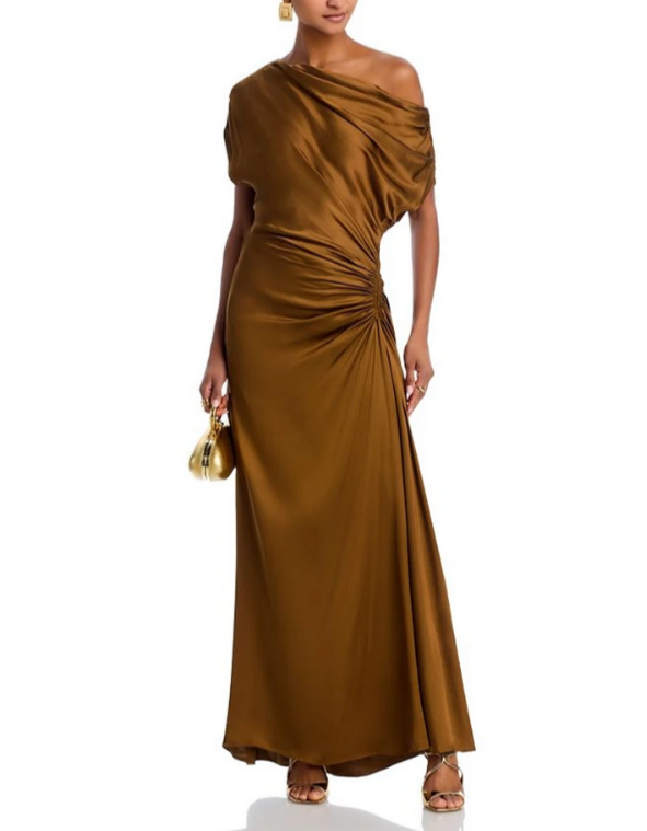A.L.C. Penny Draped One Shoulder Gown MSRP $595