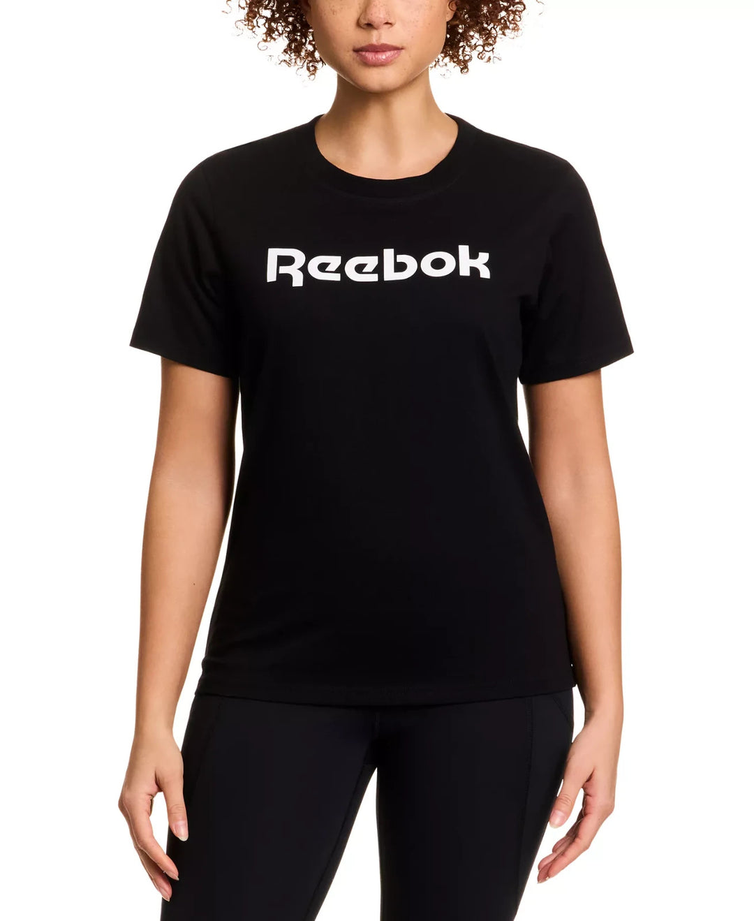 Reebok Women's Cotton Logo-Graphic Crewneck T-Shirt MSRP $25