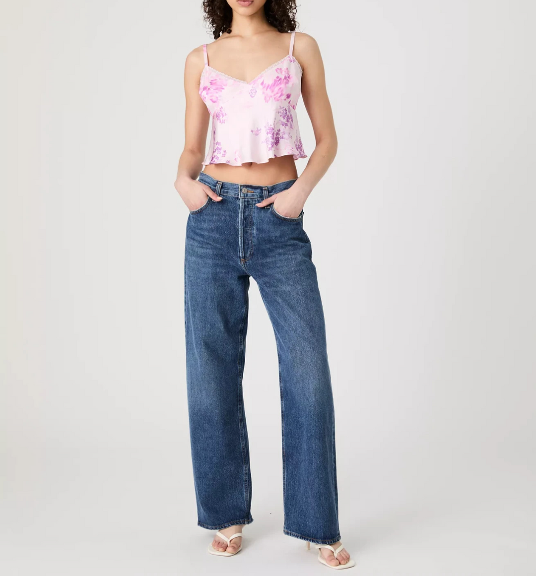 French Connection Elyria Oona Satin Baby Doll Top MSRP $88