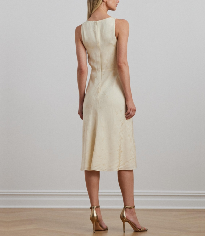 Lauren Ralph Lauren Floral Jacquard Sleeveless Dress MSRP $225