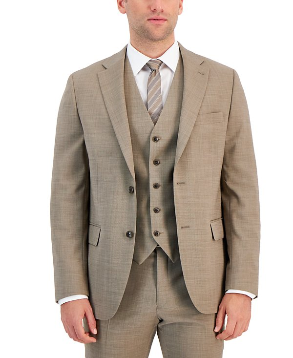 Tommy Hilfiger Men's Modern-Fit Wool TH-Flex Stretch Suit Jacket MSRP $450