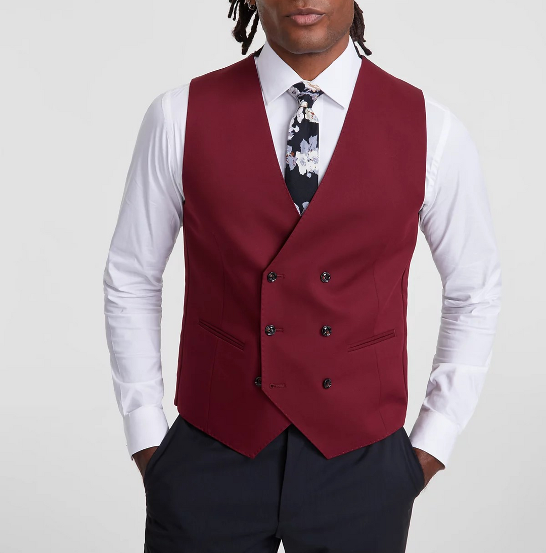 Tayion Collection Men's Classic-Fit Solid Suit Vest MSRP $115
