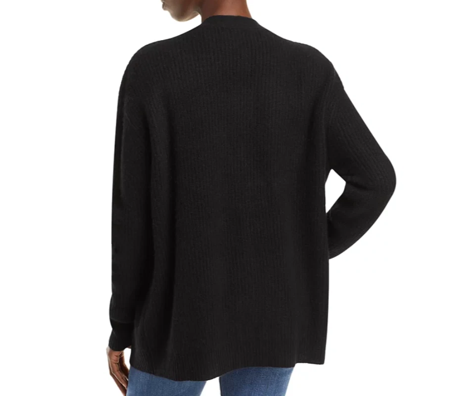 C by Bloomingdale's Cashmere Ribbed Oversized Cashmere Cardigan MSRP $238