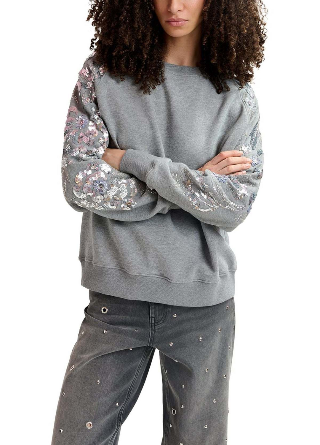 Essentiel Antwerp Embellished Sweatshirt MSRP $330