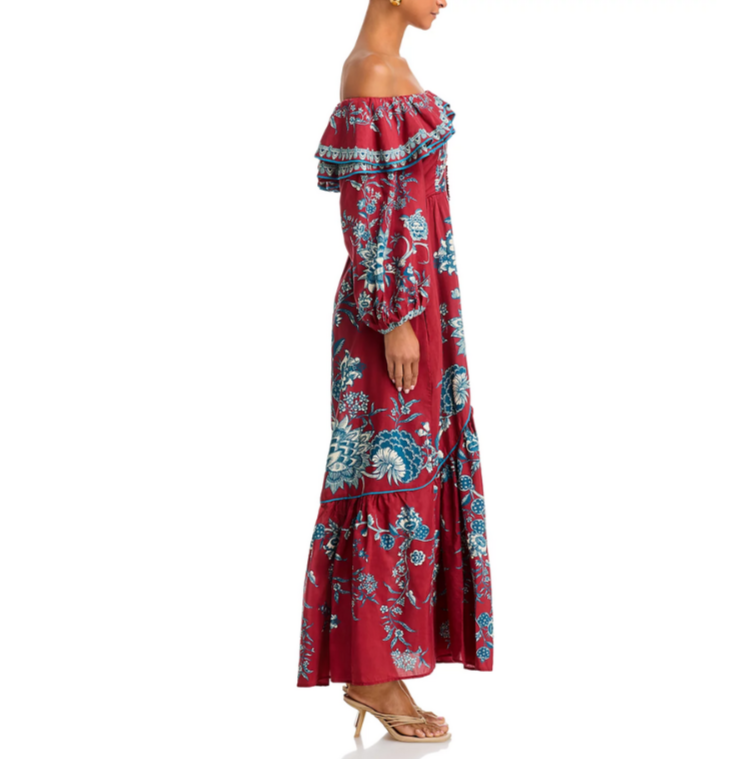 FARM Rio Tropical Landing Off-the-Shoulder Dress MSRP $330