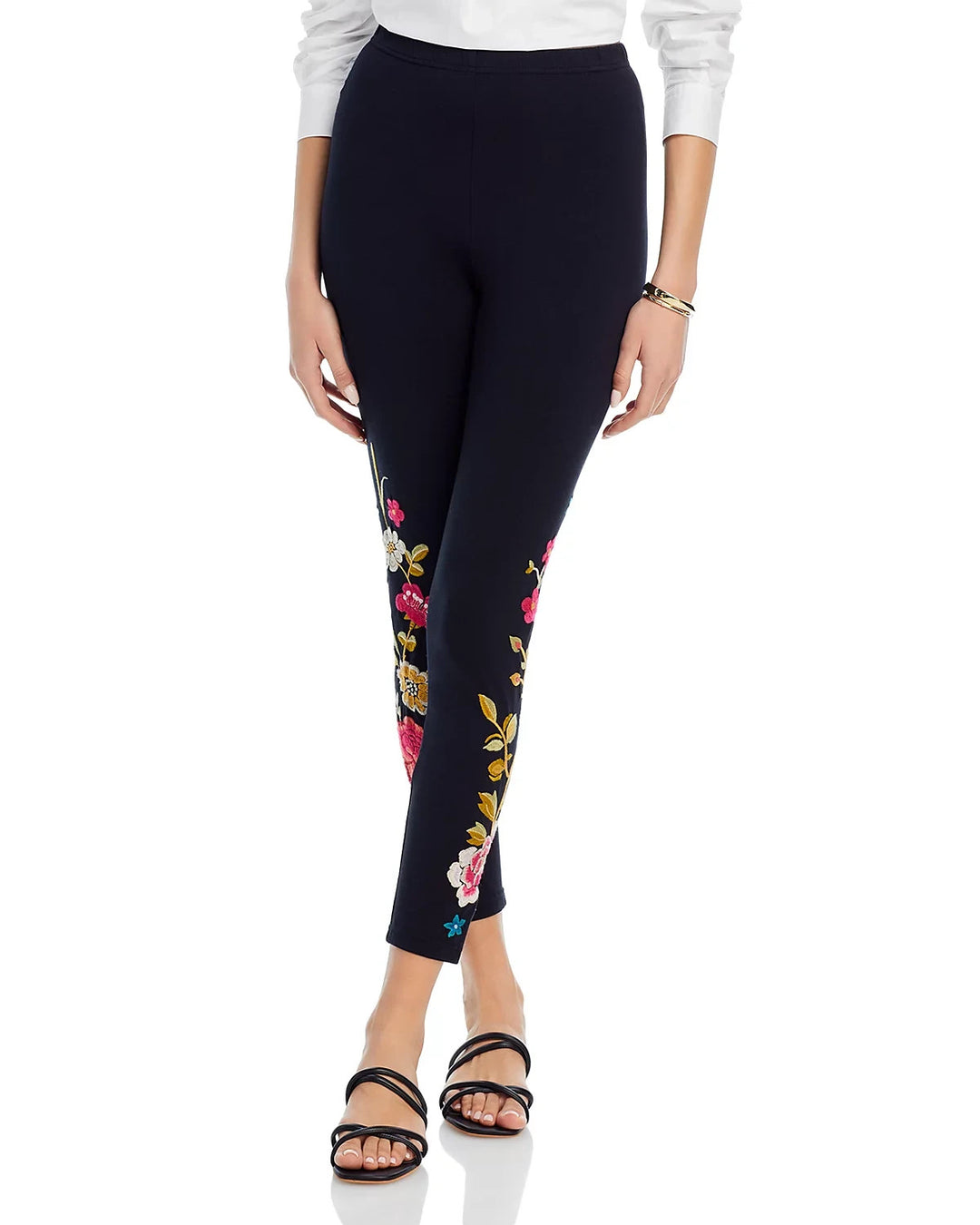Johnny Was Celina Floral Embroidered Leggings MSRP $115