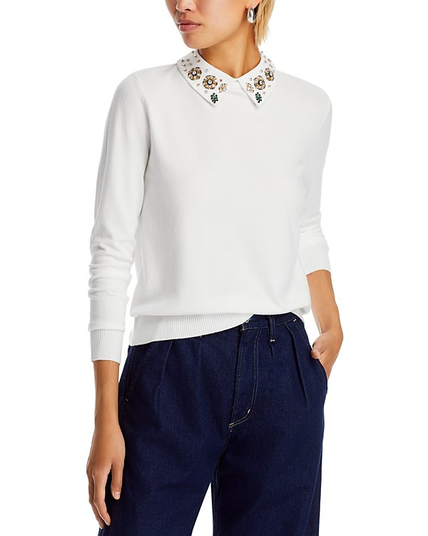 Sioni Embellished Collar Sweater MSRP $138