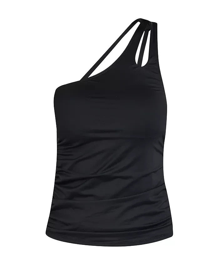 La Blanca One Shoulder Tankini Top MSRP $93