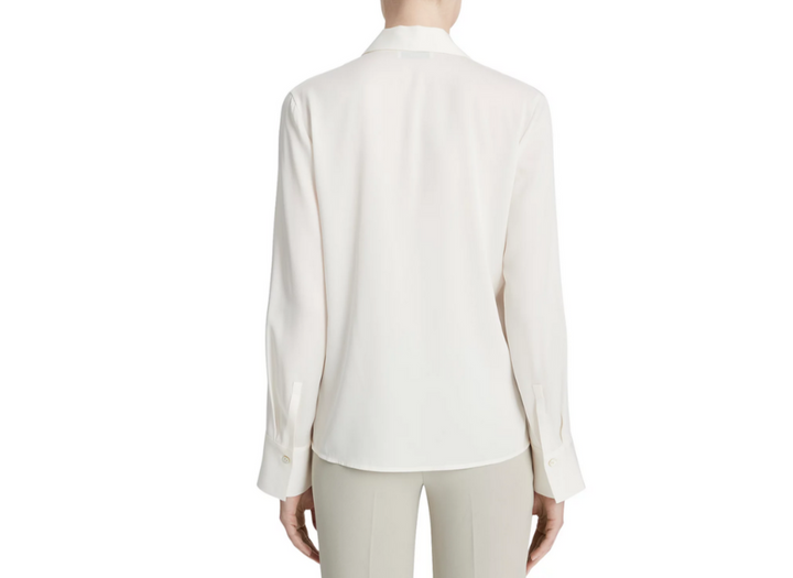 Vince Silk Stretch V Neck Top MSRP $395