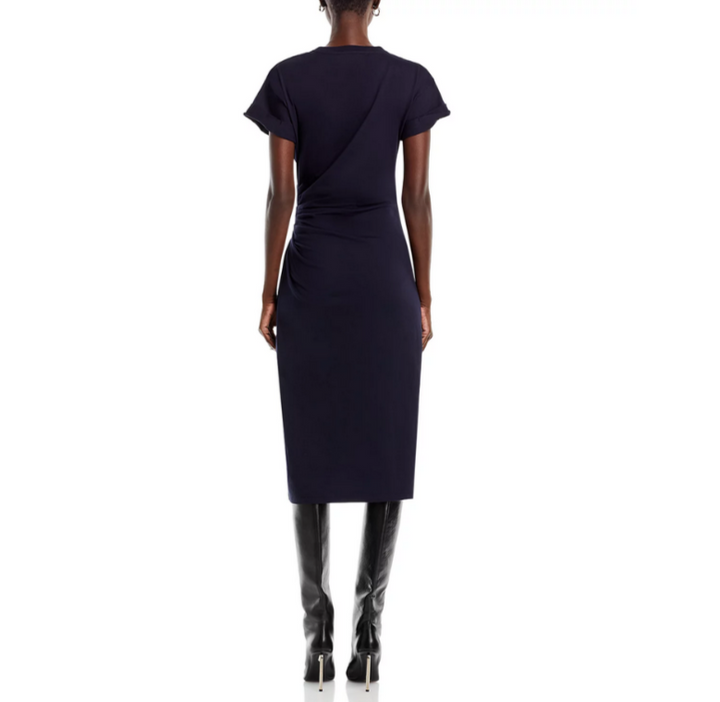 FRAME Faux Wrap Midi Dress MSRP $348