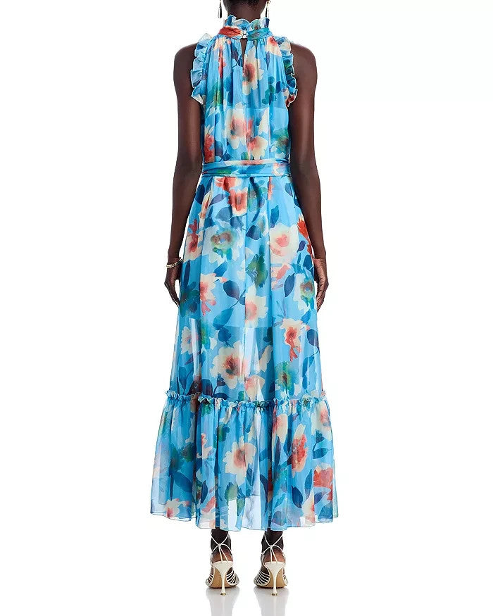 Nancy Yang Tiered Floral-Print Dress MSRP $199