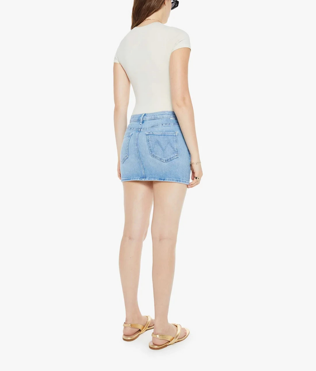Mother The Vagabond Denim Mini Skirt MSRP $228