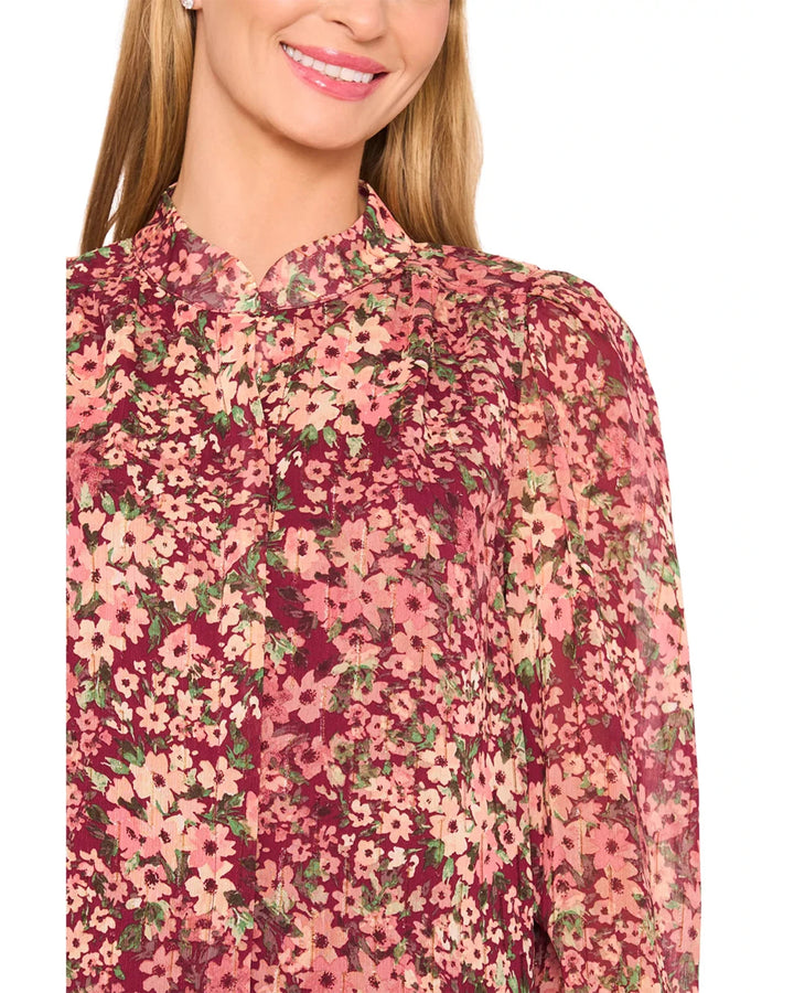 CeCe Floral Blouse MSRP $79