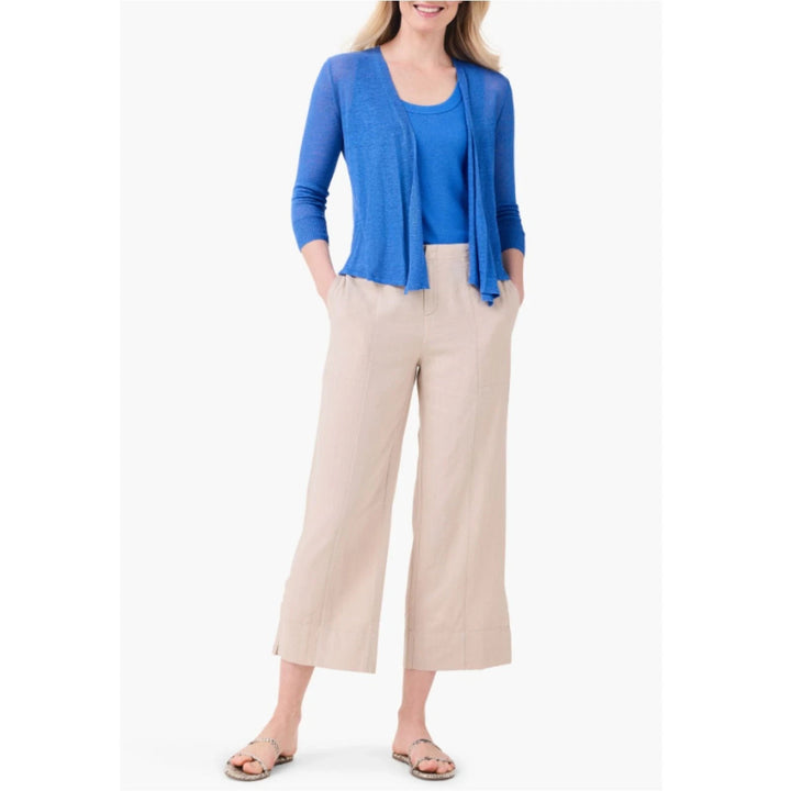 Nic+Zoe Rumba Linen Blend Wide Leg Ankle Pants MSRP $138