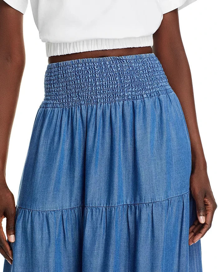 Marine Layer Corrinne Tiered Midi Skirt MSRP $118
