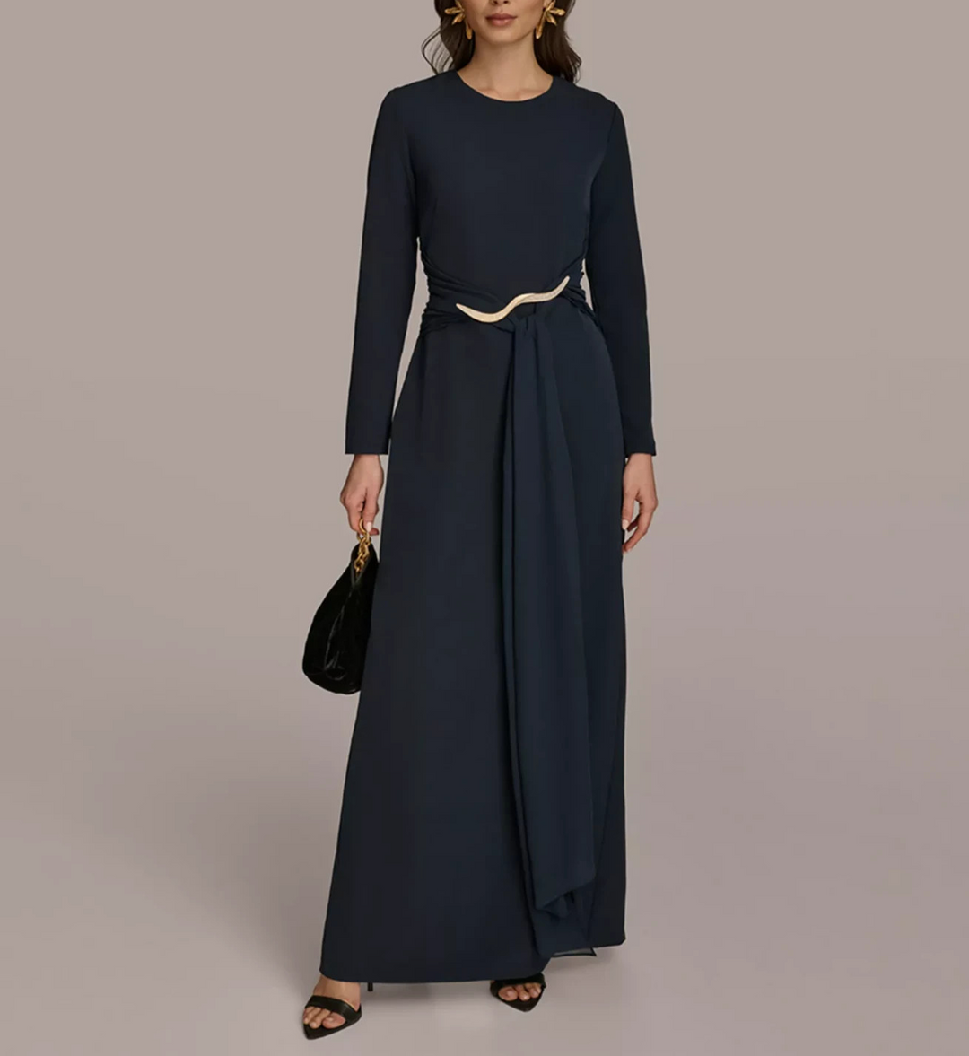 Donna Karan New York Women's Jewel-Neck Embellished Gown MSRP $249
