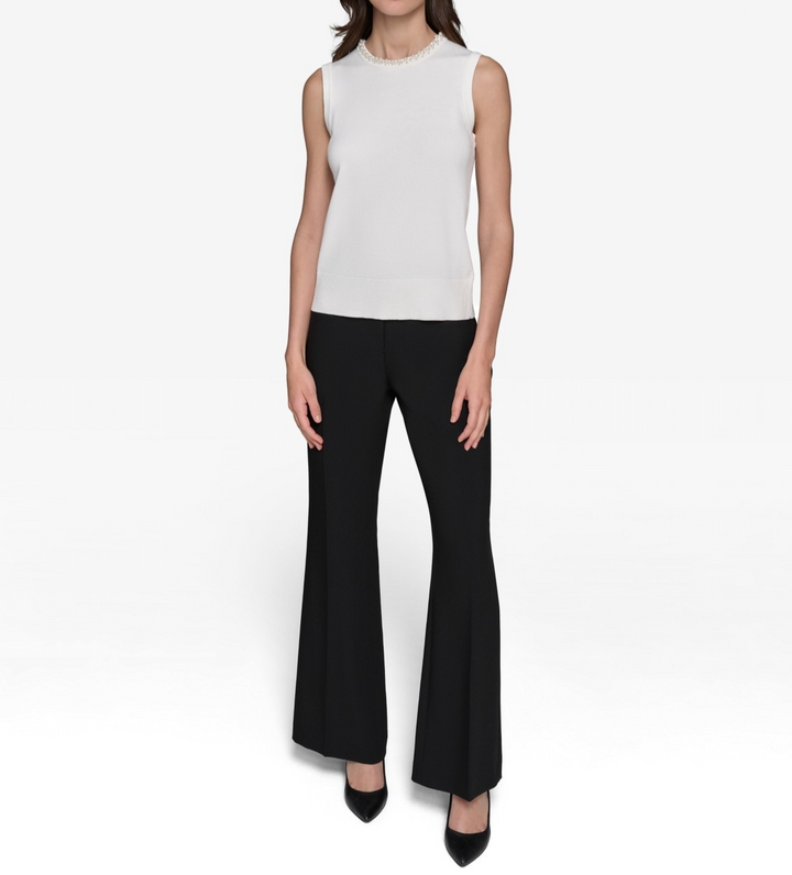 Karl Lagerfeld Paris Women's Simulated Pearl Tank MSRP $89