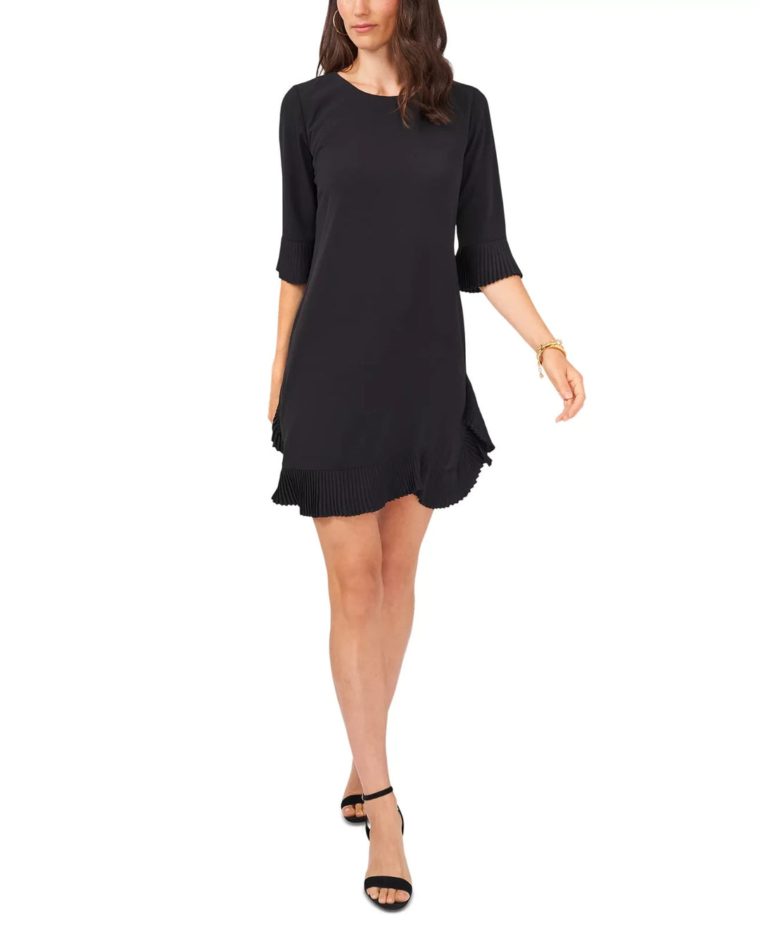 MSK Petite Pleated-Trim Shift Dress MSRP $79