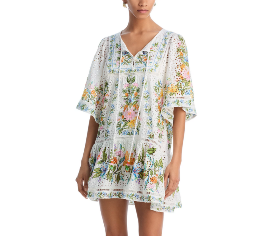 FARM Rio Sweet Bloom Bouquet Swim Cover-Up Dress MSRP $290