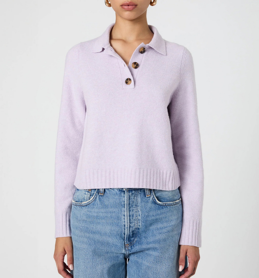 French Connection Vhari Long Sleeve Polo Sweater Knitwear MSRP $138