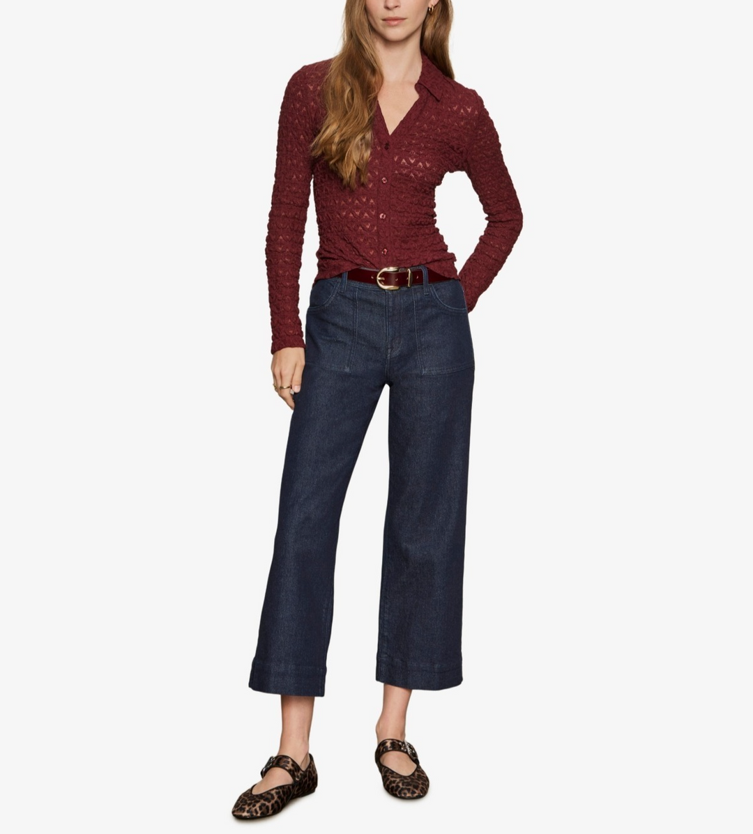 Sanctuary Women's Dreamgirl Lace Button-Up Shirt MSRP $69