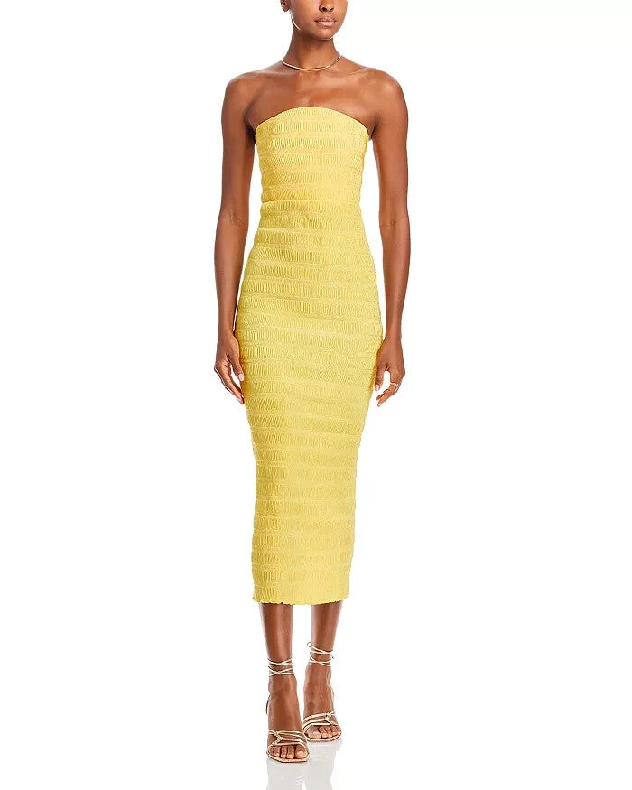 lidee midi dress L'Idee Aurore Strapless Smocked Pleat Midi Dress MSRP $395 Size XL # 1 –  DGFOutlet