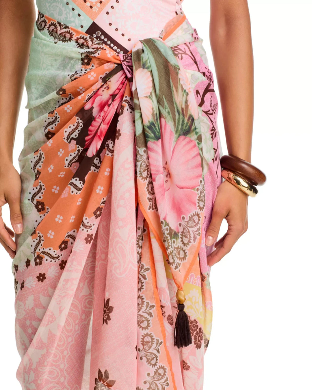 AQUA Designed by Agua Bendita Marine Pareo Cover Up MSRP $148