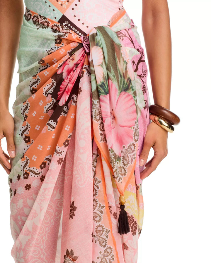 AQUA Designed by Agua Bendita Marine Pareo Cover Up MSRP $148