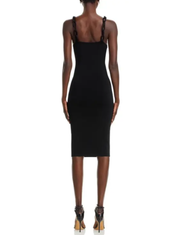 Alice and Olivia Alina Looped Straps Midi Dress MSRP $395