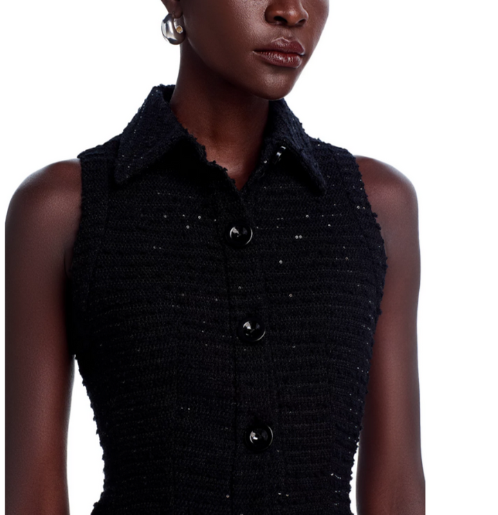 TOCCIN Sophia Button Front Tailored Dress MSRP $545