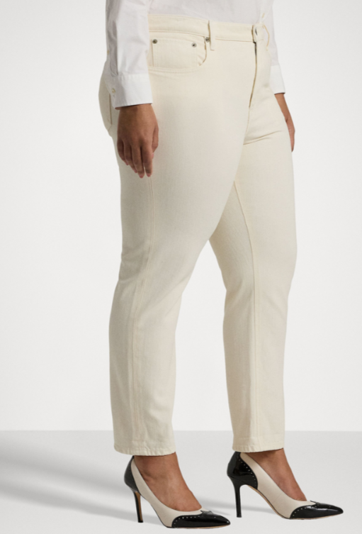 Lauren Ralph Lauren Mid-Rise Tapered Ankle Jeans MSRP $125