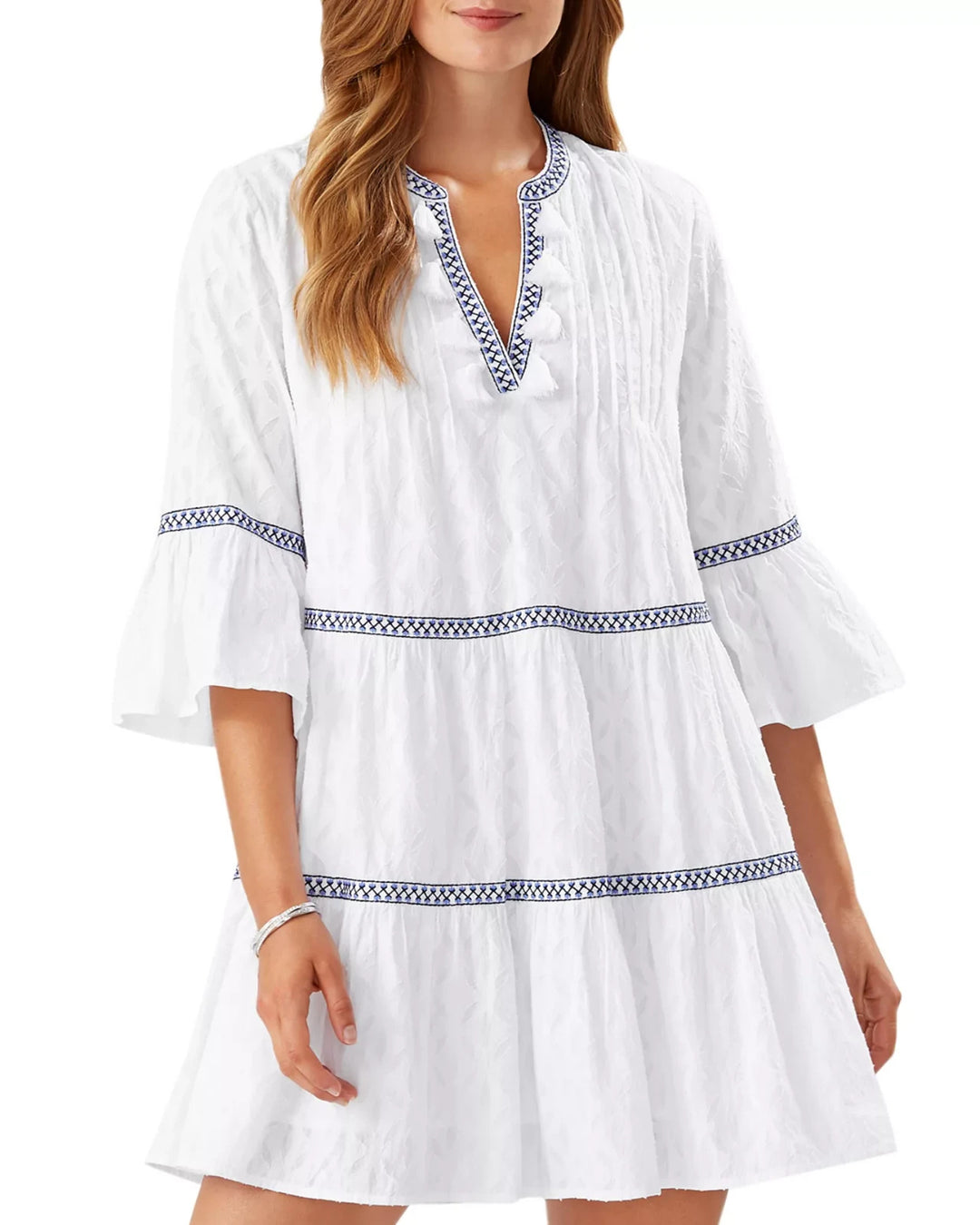 Tommy Bahama Jacquard Tiered Dress MSRP $138