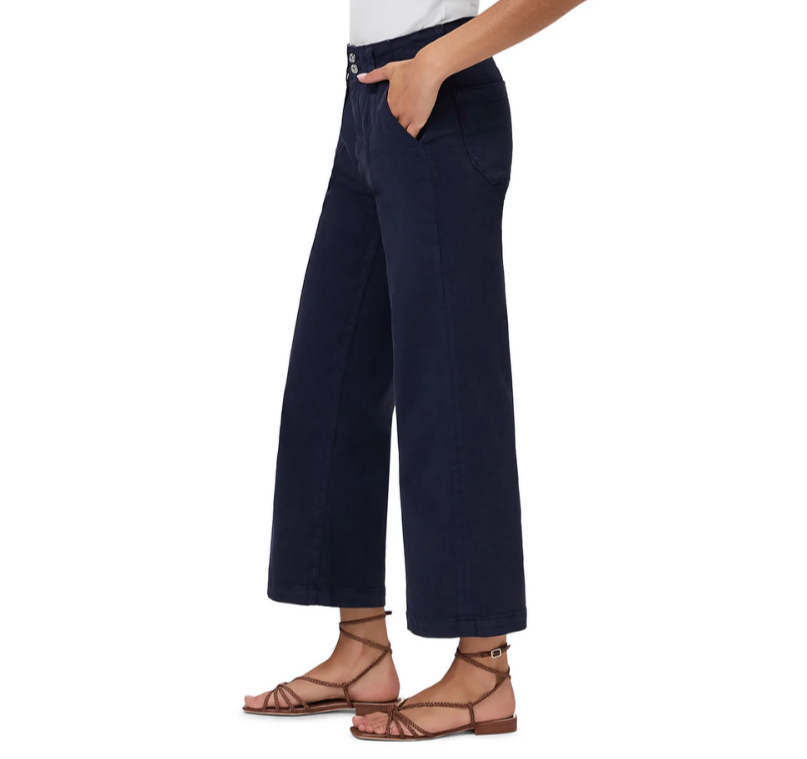 PAIGE Brooklyn High Rise Cropped Wide Leg Pants MSRP $249