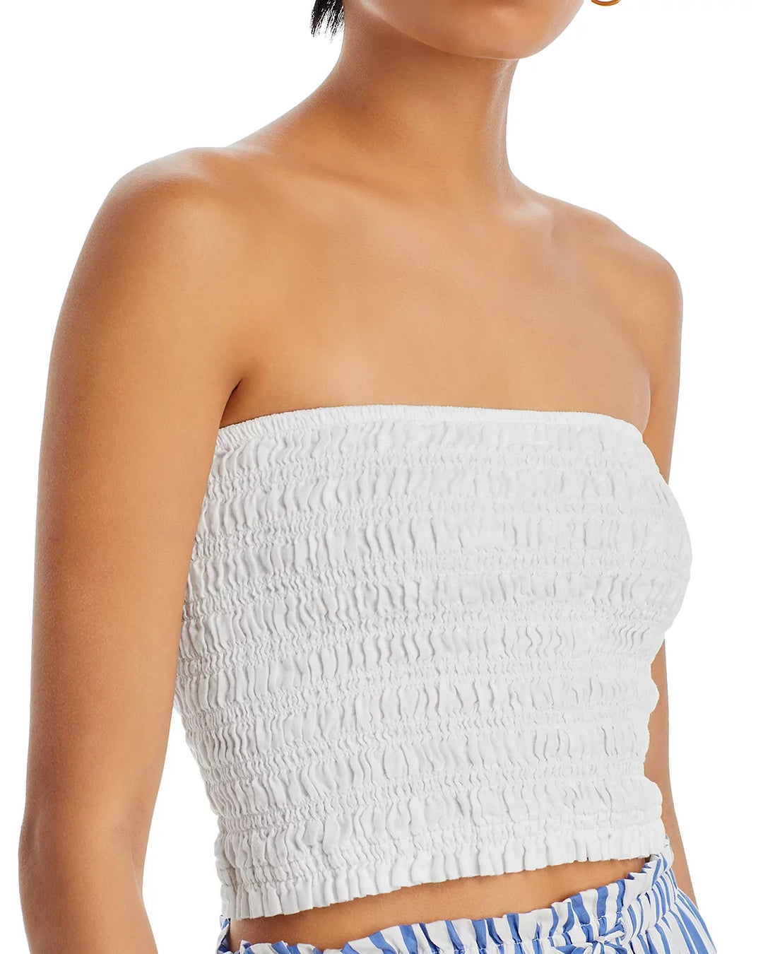 Bella Dahl Smocked Linen Tube Top MSRP $136