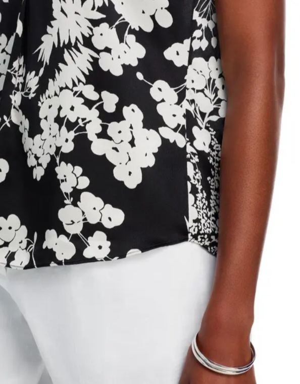 Vince Arboretum Silk Cap Sleeve Top MSRP $365